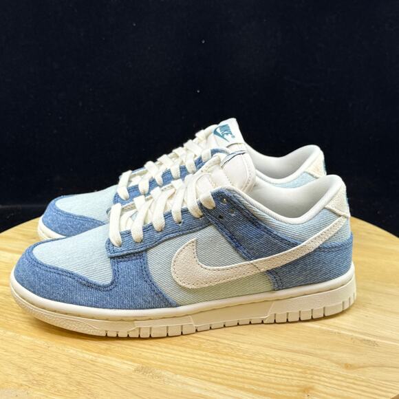 Nike Dunk Low Smokey Blue Denim IH5073-006 Womens New Size 6 Sneakers - Picture 2 of 10